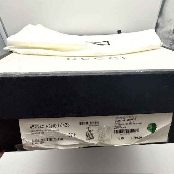 Gucci Queercore Brogue red embellished heels 37.5 - Picture 12 of 12